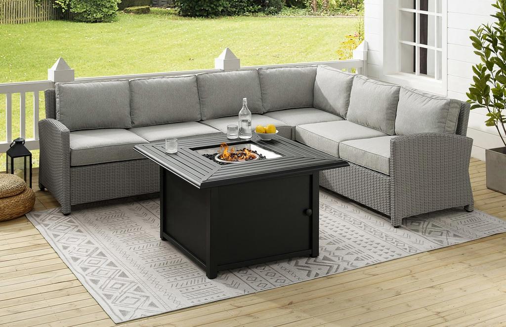 Wicker Patio Sectional Set Right Corner